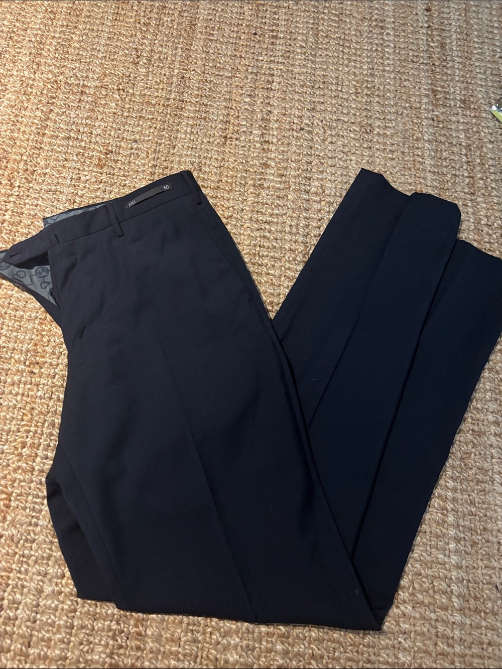 PT01 Men's Black Dress Pants - Classic Tailored Fit